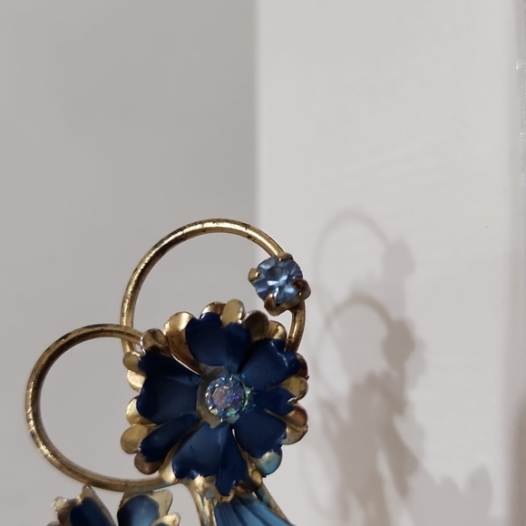 Vintage enzian flower brooch handmade in Austria - Picture 9 of 13